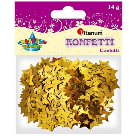 Konfetti Titanum Gwiazdki złote, 14g